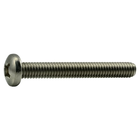 Midwest Fastener 5/16"-18 x 2-1/2 in Phillips Pan Machine Screw, Plain 18-8 Stainless Steel, 5 PK 39686